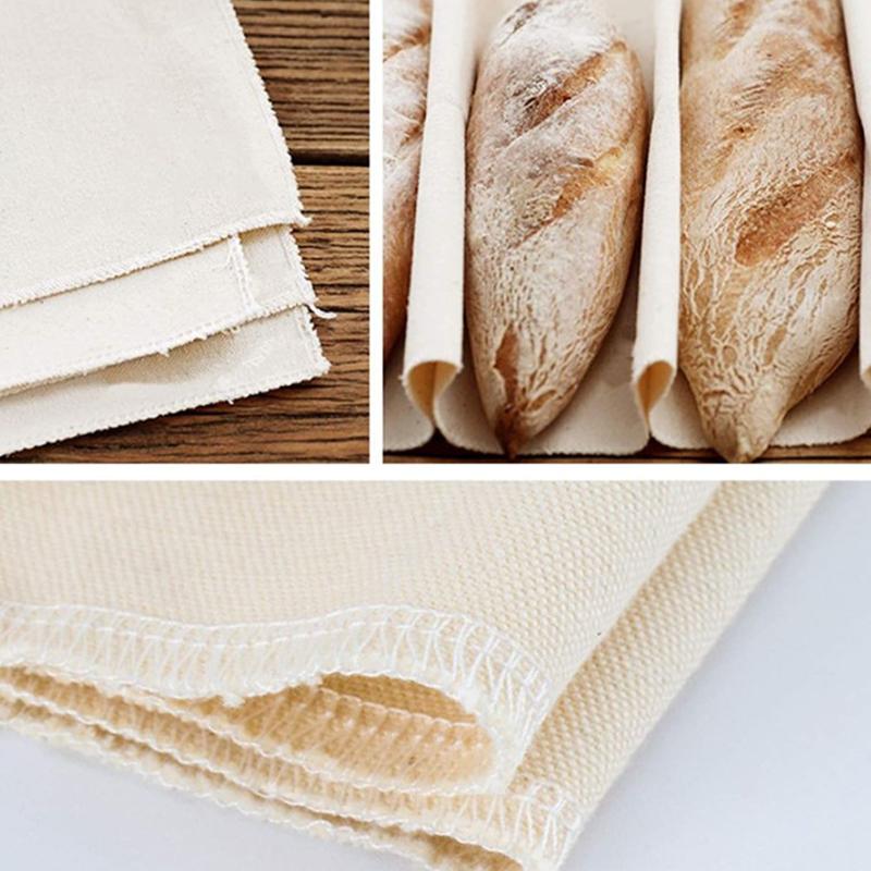 Fermented Cloth Dough Bakers Pans Bakers Dough Couche 100% Pure Cotton Pastry Proofing Cloth Baking French Bread Baguettes Loafs
