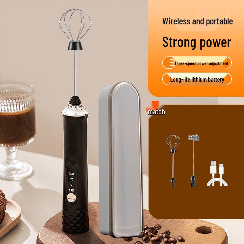 Electric Milk Frother & Mini Mixer for Protein Shakes and Coffee Foam