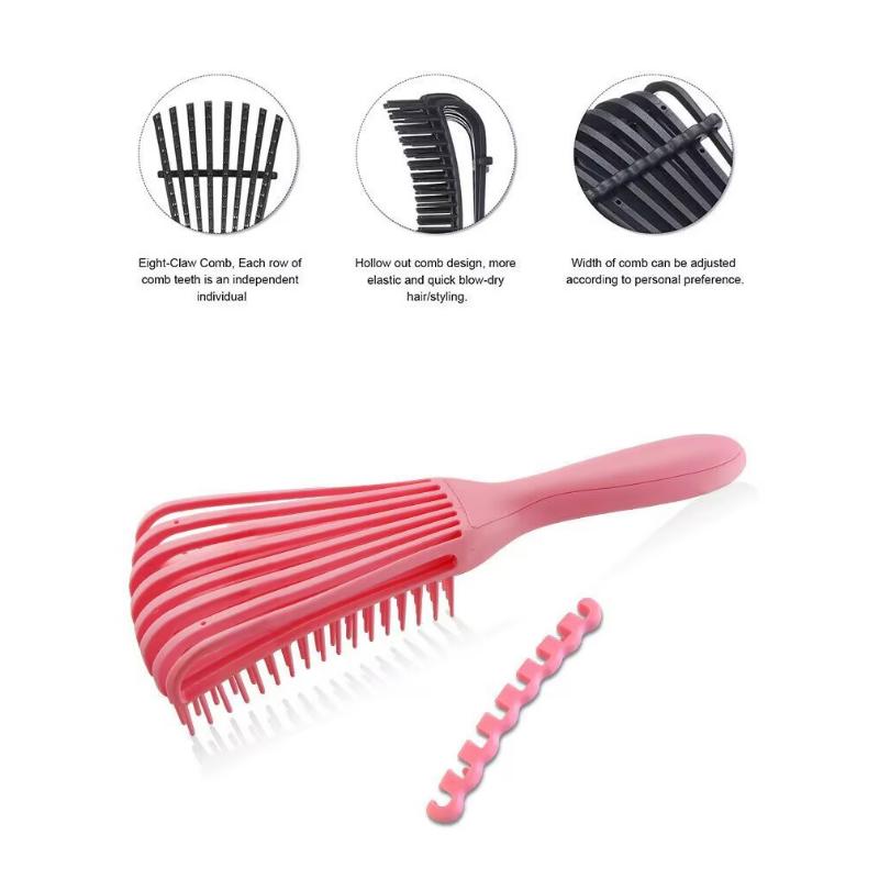 Detangling Hair Brush Octopus Curved Vented Massage Hairbrush for Wet Dry Hair Shampoo Styling Straight Curly Hair