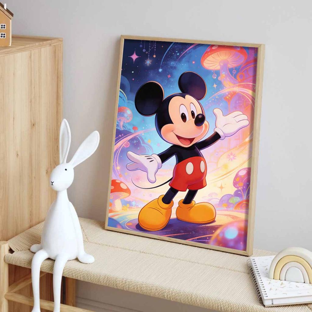 Disney Diamond Painting Kit Mickey Psychedelic Mushroom Home Bedroom Wall Decor Crafts Handmade Gift