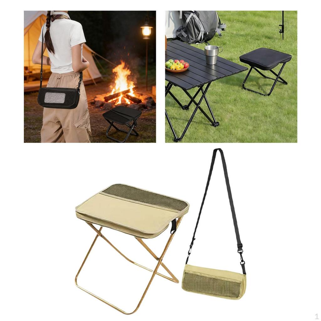 Foldable Backpack Stool Camp Chair Fishing Carry Bag Travel for Activities