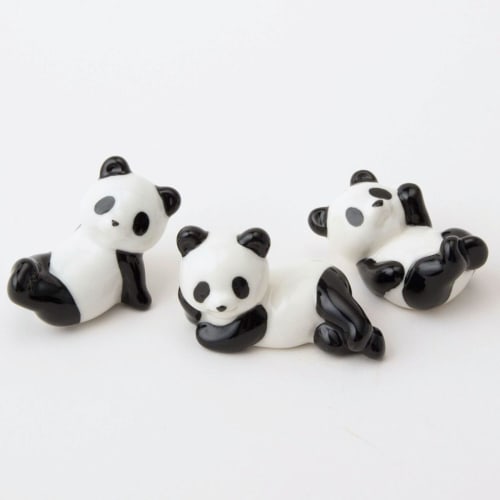 Sun Art Cute Tableware "Panda Everyday" Panda (Set of 3) Chopstick Rests SAN2021
