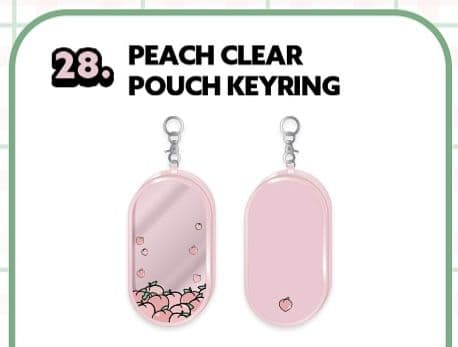 

[Б/У] 2025 Эксклюзивный для поп-ап магазина в Корее Ли Дон Ук Персиковый прозрачный кошелек Брелок