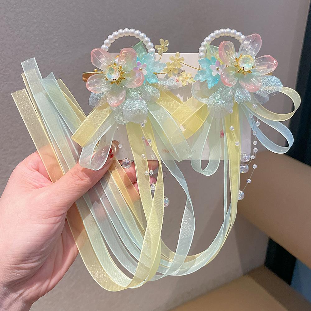 Chinese Style Hanfu Hairpin Set for Girls - Includes Hair Clips, Swaying Tassels, and Butterfly Accessories