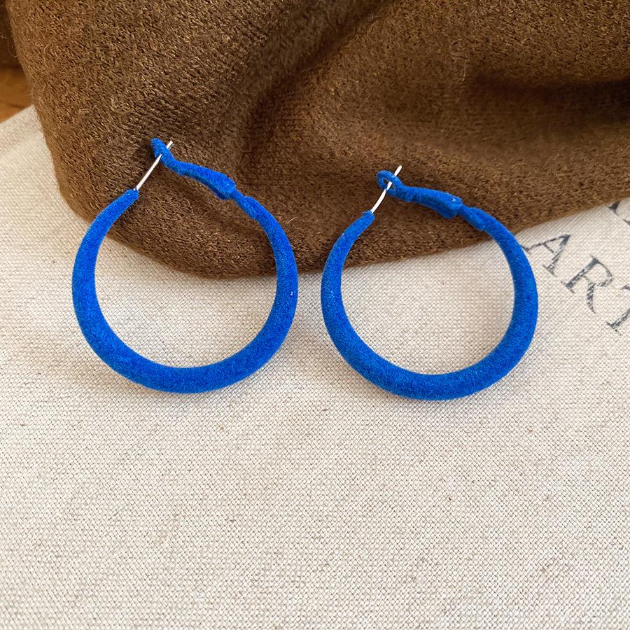 Modische Minimalistische Beflockte Silber-Creolen - Retro, Vielseitig, Einzigartiges Design für Damen