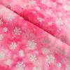 Snowflake Velvet Plush Toys & Accessories Fabric with Tie-Dye and Silver Highlights