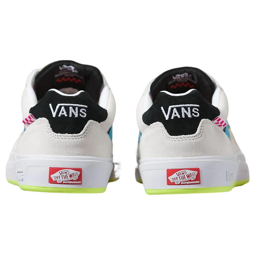 Vans Wayvee Neon Leather Casual Durable Low-Top Skate Shoes Unisex Sneaker White Blue Pink VN0A5JIAWTM