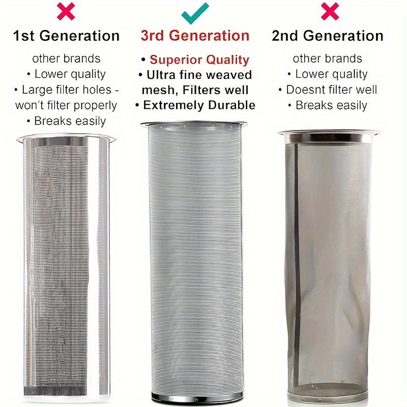 Cold Brew Coffee Maker Mason Jar Kanna - Heavy Duty Soda Lime Glass med högkvalitativt rostfritt stål Mesh Filter & Flip Cap Lock - Iced Tea & Coffee &