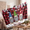 Christmas Custom Name Printed Flannel Blanket Warm Comfort Bed Throw Home Decor Holiday Gift