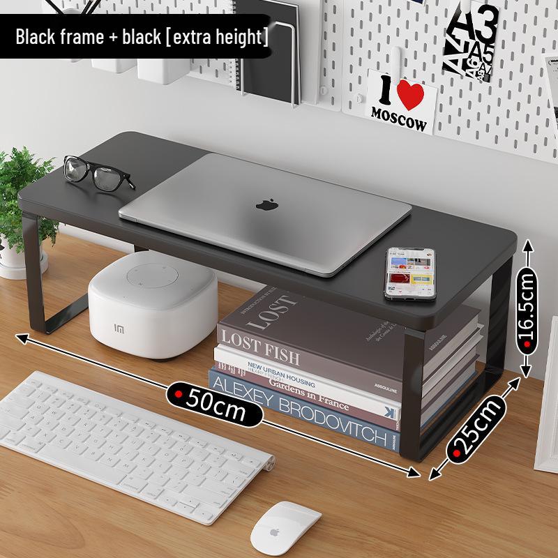 Wooden Desktop Laptop Monitor Riser and Storage Stand