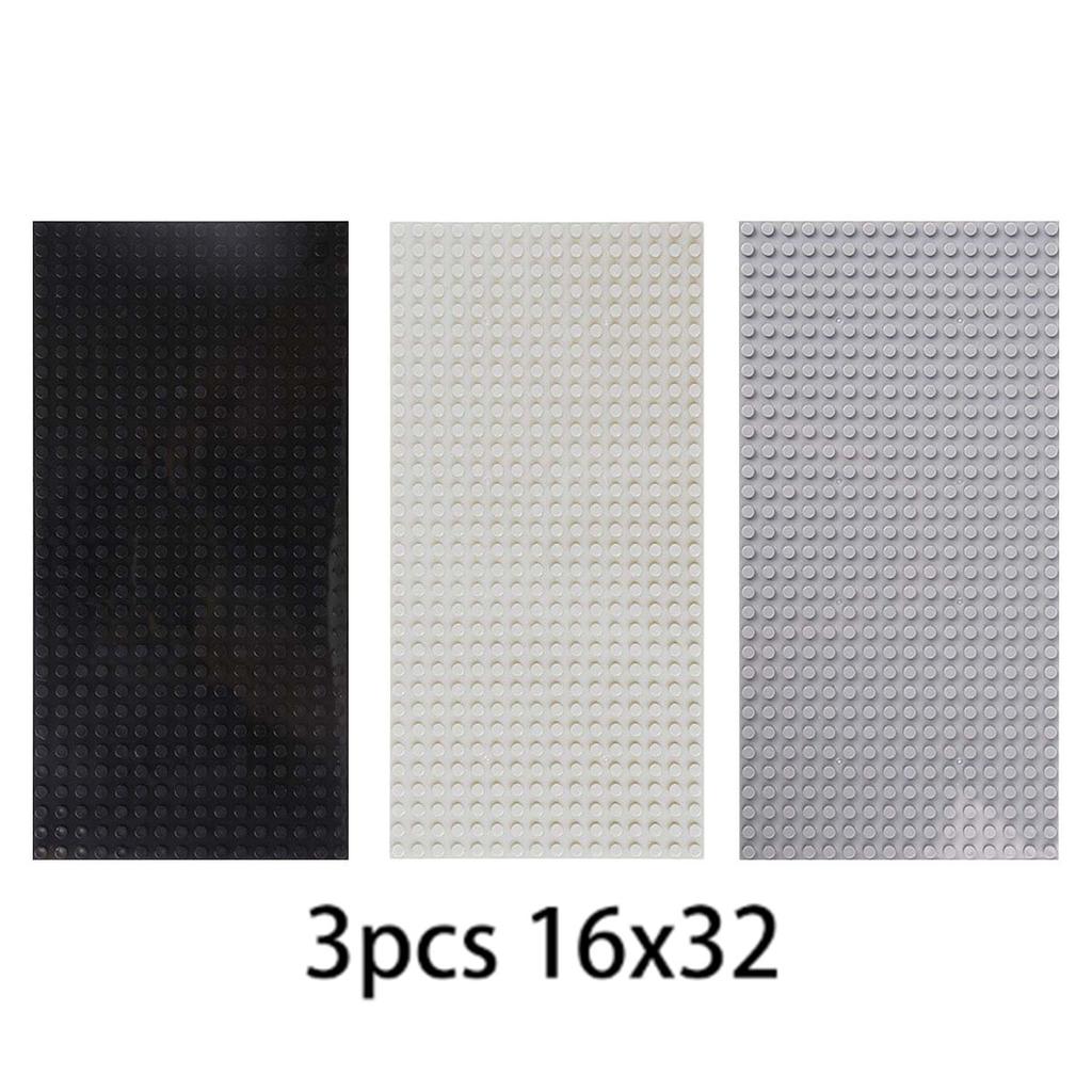 3PCS Bricks Baseplate 32x32 16x32 Dots Plastic Base Plates Compatible MOc BuildingBlock Toys 10 in Classical Multi Color 10 lN