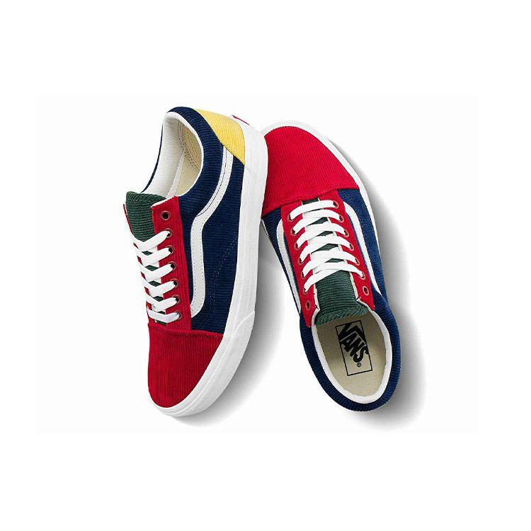 Vans Old Skool Corduroy Patchwork Low Top Skate Shoes Unisex Sneakers Multicolor VN0A5KRF94M