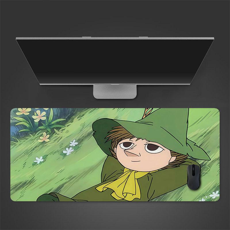 Snufkin Art Mouse Pad, Large Gaming Desk Mat, Non-slip XXL Mousepad for Laptop & Tablet, Mini PC Playmat with Stitched Edges