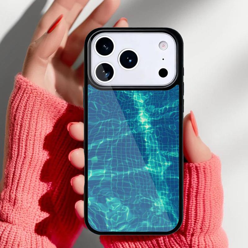 Water Pattern Pool Summer Phone Case for iPhone 17 Air 16e 15 14 13 Pro Max Back Cover for 12 11 Pro Coque