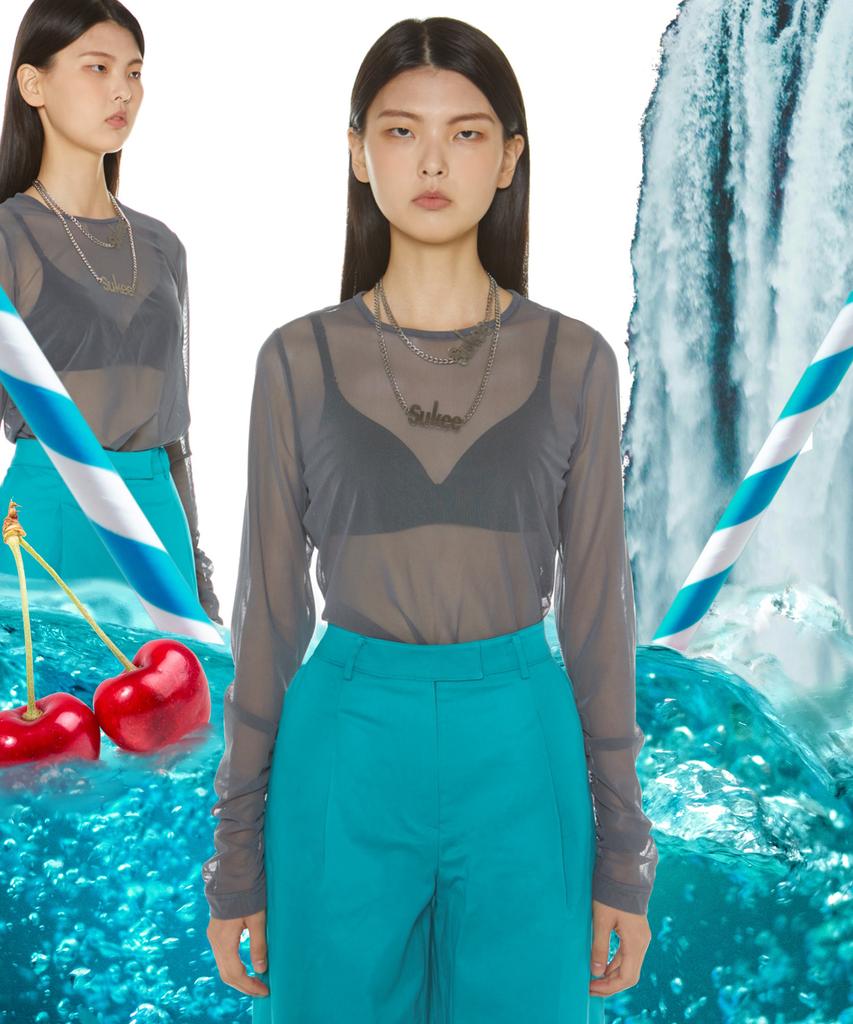 Suki Wide Long Leg Pants (Blue Soda)