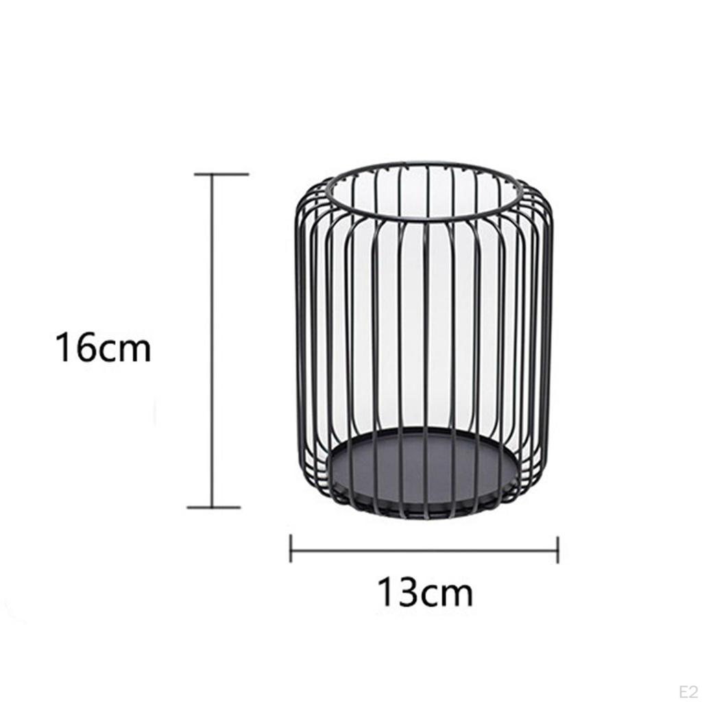 Hollow Lantern Candle Holder Metal Candlestick Retro Style Stand for Home