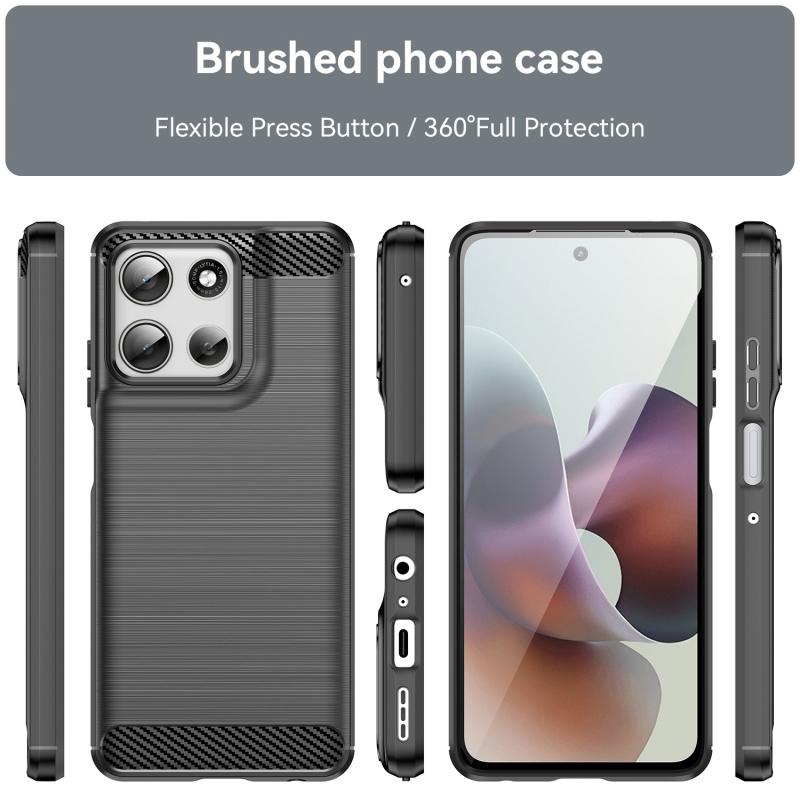 For Cover Moto G56 Case For Moto G56 Capas Carbon Fiber Shockproof Phone Bumper Back TPU Soft Case For Motorola Moto G56 Fundas