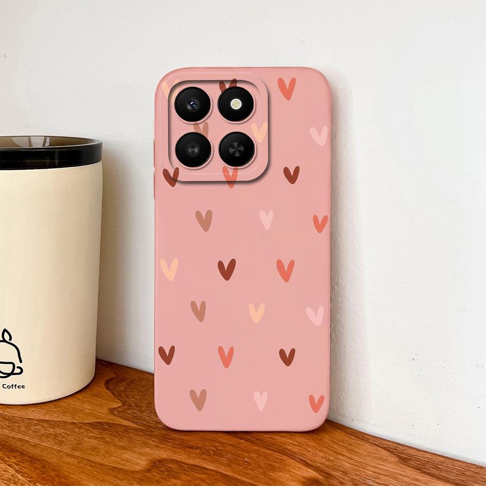 For Honor X7D X9D Case Colorful Hearts Soft Liquid Silicone Full Protection Phone Back Cover For Honorx7d Honorx9d Fashion Funda
