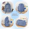 New Cute Nylon Backpack for Girls, Schoolgirls and Ladies, Multi-Pocket Student School Bag