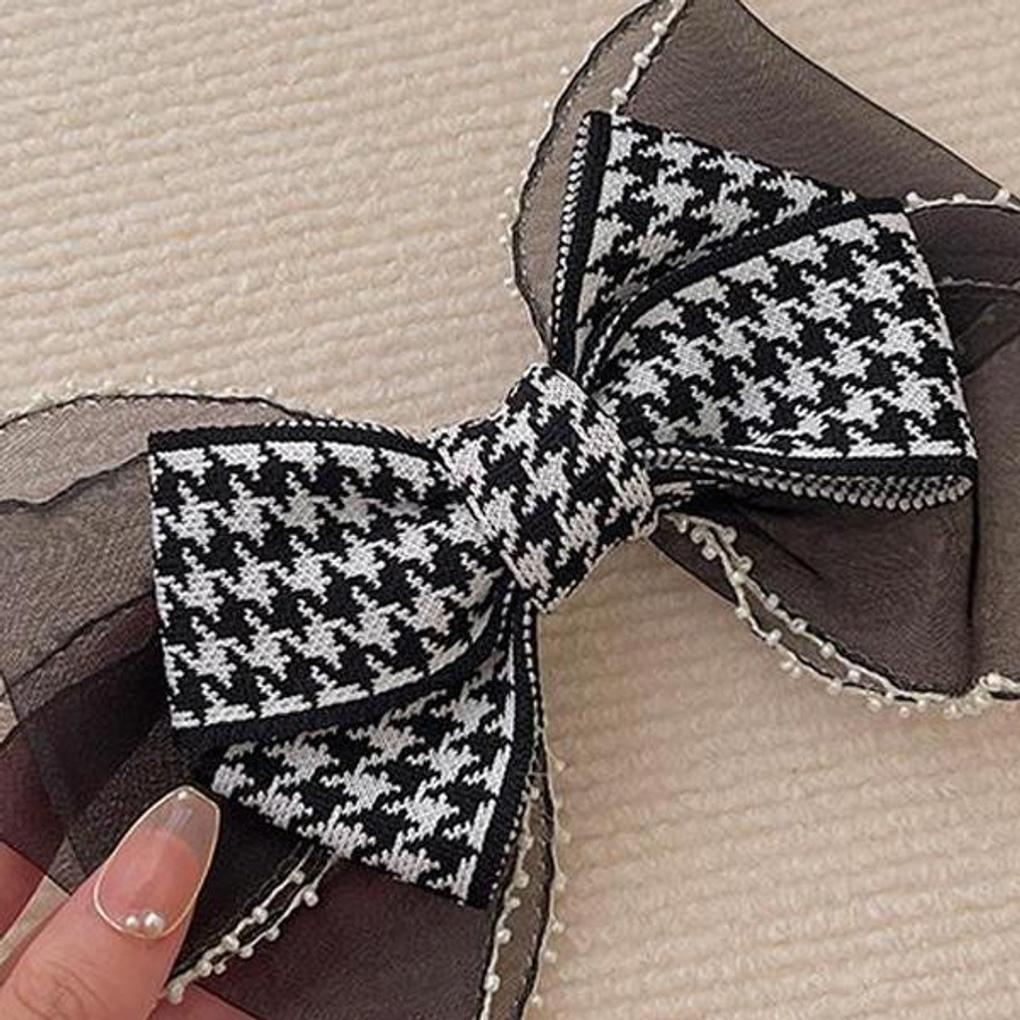 Dámská denní rubínová dvojitá stužka automatická sponka do vlasů