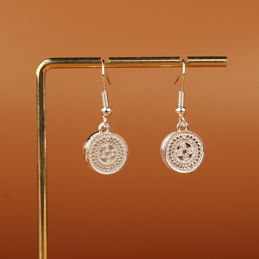 Turquoise Earrings Bohemian Drop Ear Earrings with Tassels, Geometric Alloy, Retro Style, Boastful Ear Accessories