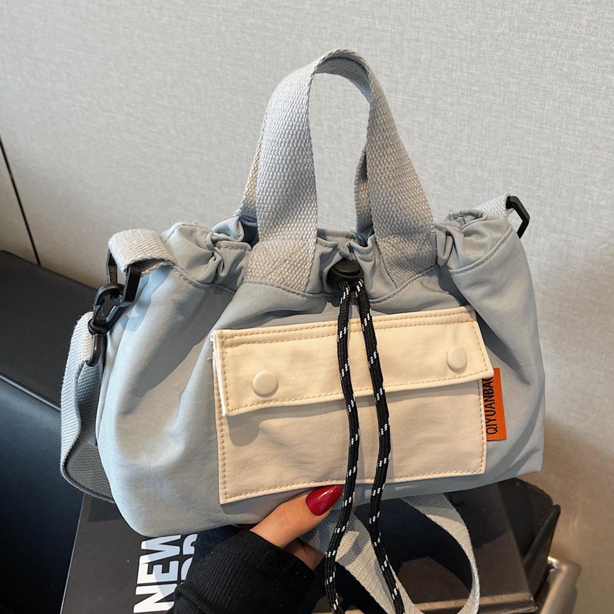 Market-4 De Nieuwe Unisex Messenger Bag, Functionele Buiten Schoudertas, Schoudertas voor Pendelaars, Opbergtas, Dames Contrast Rugzak gray