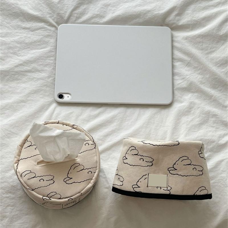 Modern Round Cotton Tissue Dispenser For Home Office Decoration Space Saving Design Quick Drying Ideal Gift Choice