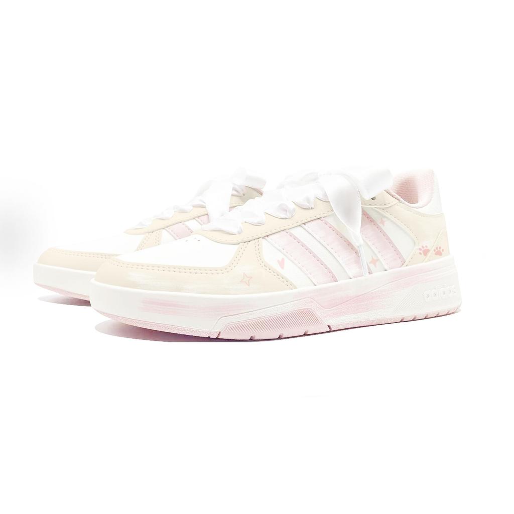 adidas COURTBEAT Abrasion Resistant Low Top Skateboard Shoes Unisex Pink KI6785(team1957-)