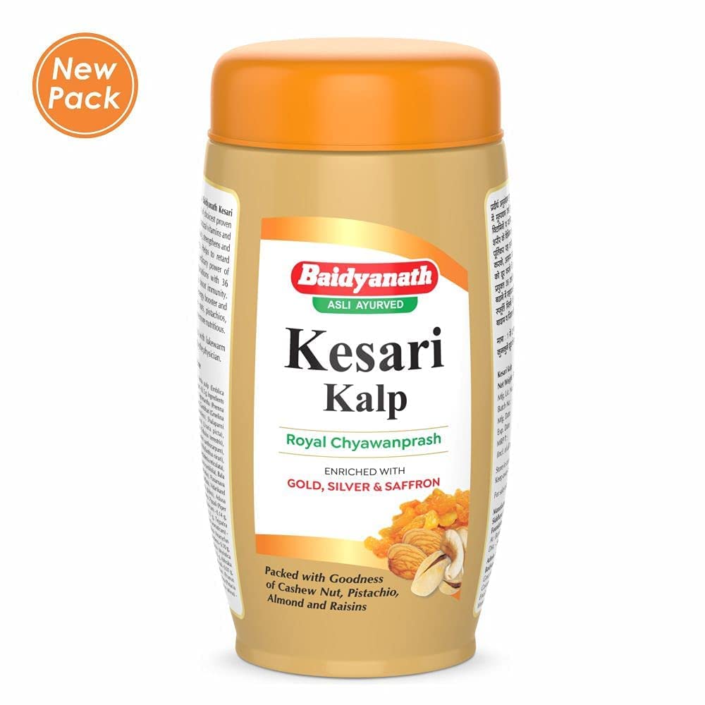 Baidyanath Kesari Kalp Royal Chyawanprash 1 Kg Pack | Natural Immunity & Energy Booster with Gold Saffron
