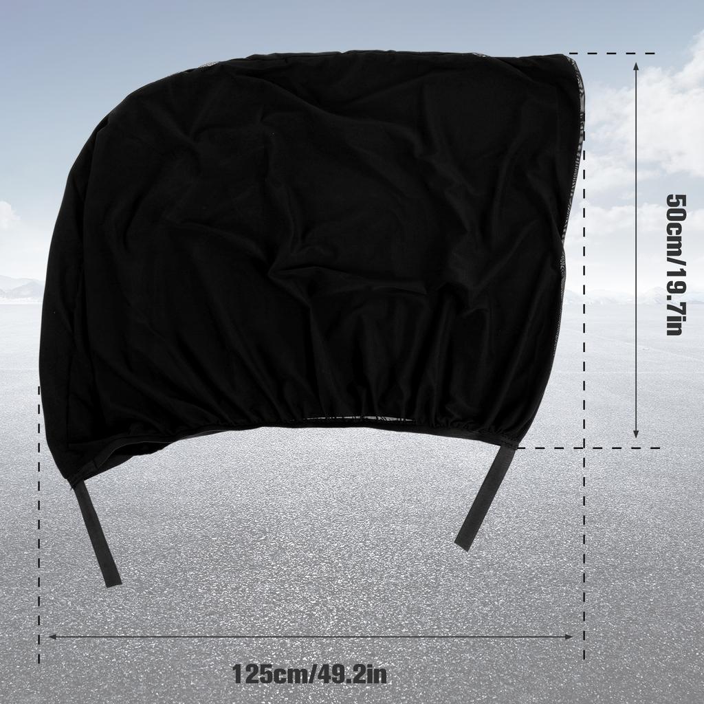 2Pcs Car Window Shade Curtain Elastic Auto Front/Rear Side Window Sun Shade with Zipper Stretchable Sun Protection Window Cover