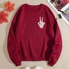 European & American Women's Loose-Fit Skull Hoodie - Plus Velvet, Long Sleeve, Round Neck