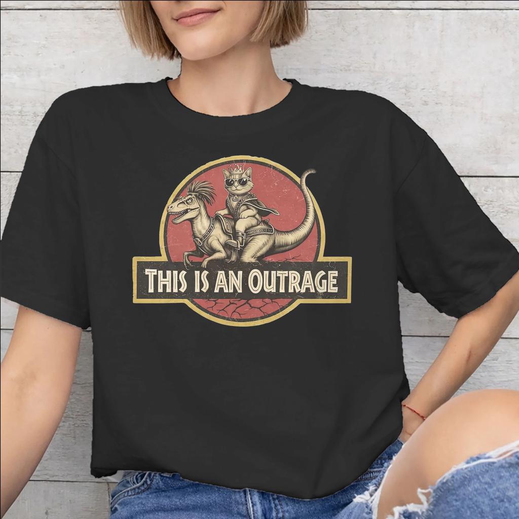 This Is An Outrage Princess Donut Cat New Arrival T Shirts Unisex Unisex Cotton Tee Shirt Clothing