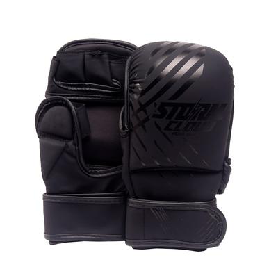 StormCloud Lynx MMA Sparring Gloves Black-Black 7oz XL