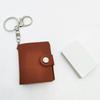 Fashionable Small Photo Album Keychains Sturdy PU Leather Key Holder Customizable Heat Transfer Printing Projects