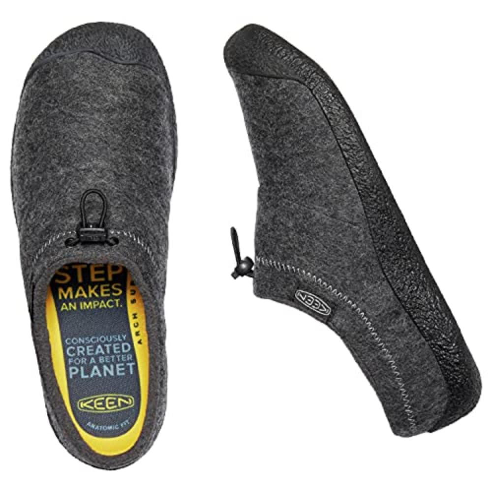KEEN HOWSER III SLIDE Men's Sneakers, Charcoal Gray Felt/Black, Size 27.5cm