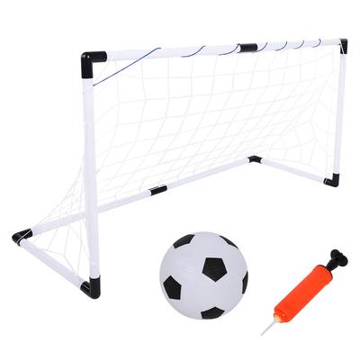 Kit de portería de fútbol plegable para niños al aire libre con balón y bomba, juguetes de entrenamiento para niños