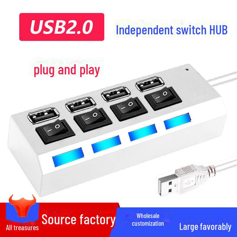 

7-портовый USB 2.0-концентратор с независимыми переключателями