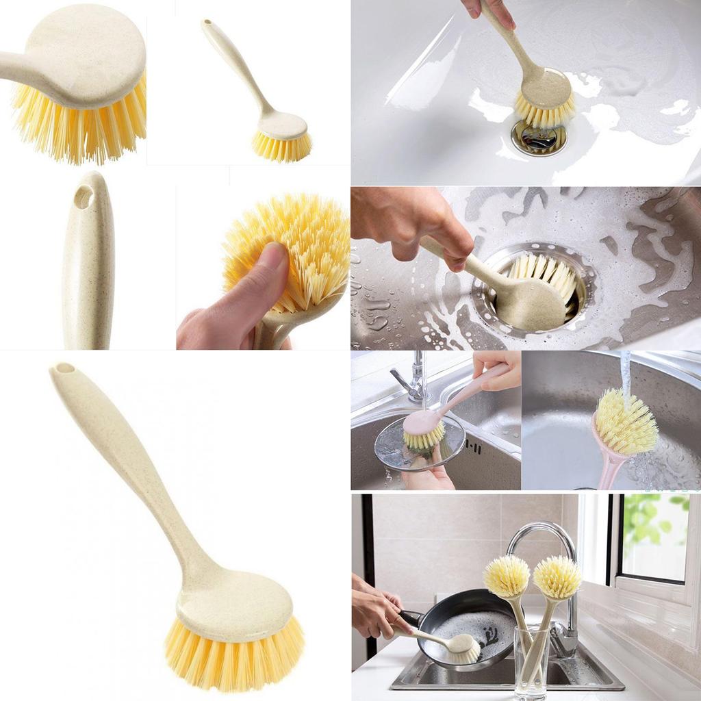 High Quality Kitchen Cleaning Brush With Long Handle For Effortless Dish And Pot Washing
