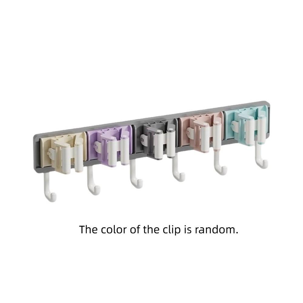 Clip Design Wall Mounted Mop Clip Plastic Broom Hook Mop Broom Organizer Rack  Household Storage