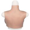 Eyung Silicone Breast Forms Hight Low Round Collar Crossdresser Drag Queen Silicone Breastplate Fake Boob Cosplay Silicone Plate