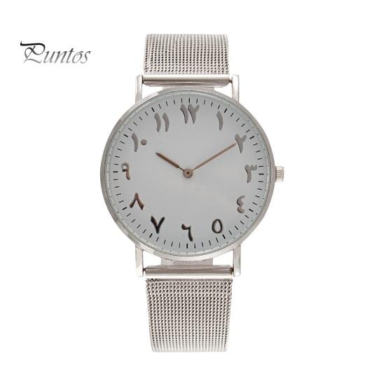 Women Watch Round Dial Quartz Movement Alloy Arabic Number Time-checking Wristwatch High Accuracy Lady Daily Party Office Dating Wear Timepiece Ladies
