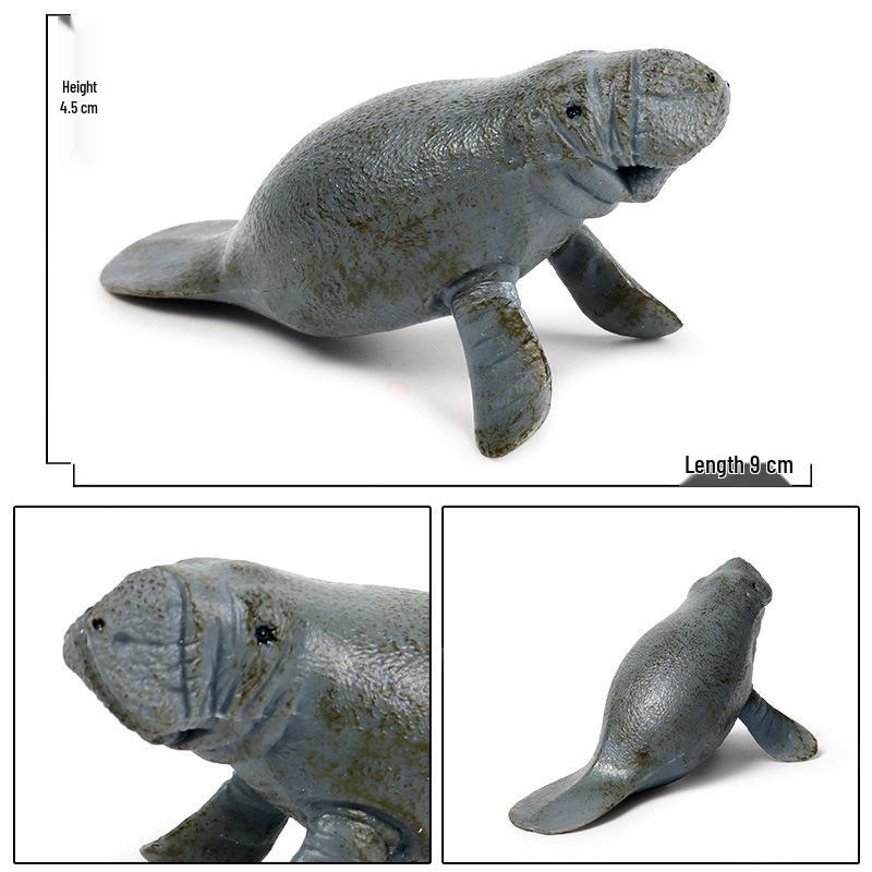 Marine Animal Simulation Models: Blue Whale, Dolphin, Manatee, Manta Ray, Boxfish - Children's Toys & Ornaments