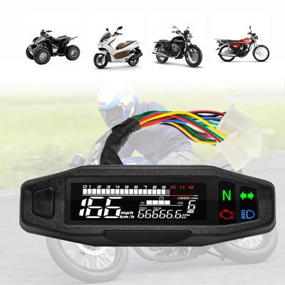 Newest Motorcycle Speedometer Oil Gauge Tachometer Universal Digital Meters Instrument Cluster Turn Signal Light Indicator