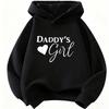 Tato nová, stylová a rozkošná mikina s kapucí pro děti obsahuje nápis „Daddy's Girl“ a vzor srdíček.
