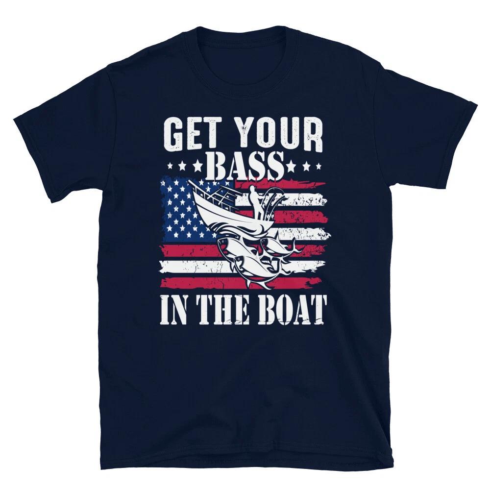 Het Your Bass In The Boat Fishing Fish Nature Outdoors T-Shirt XL
