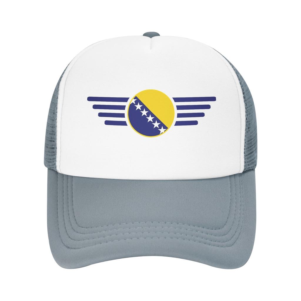 Bosnia and Herzegovina Flag Mesh Baseball Caps Unisex Women Casual Sun Hats Hat Breathable Summer Trucker Hat