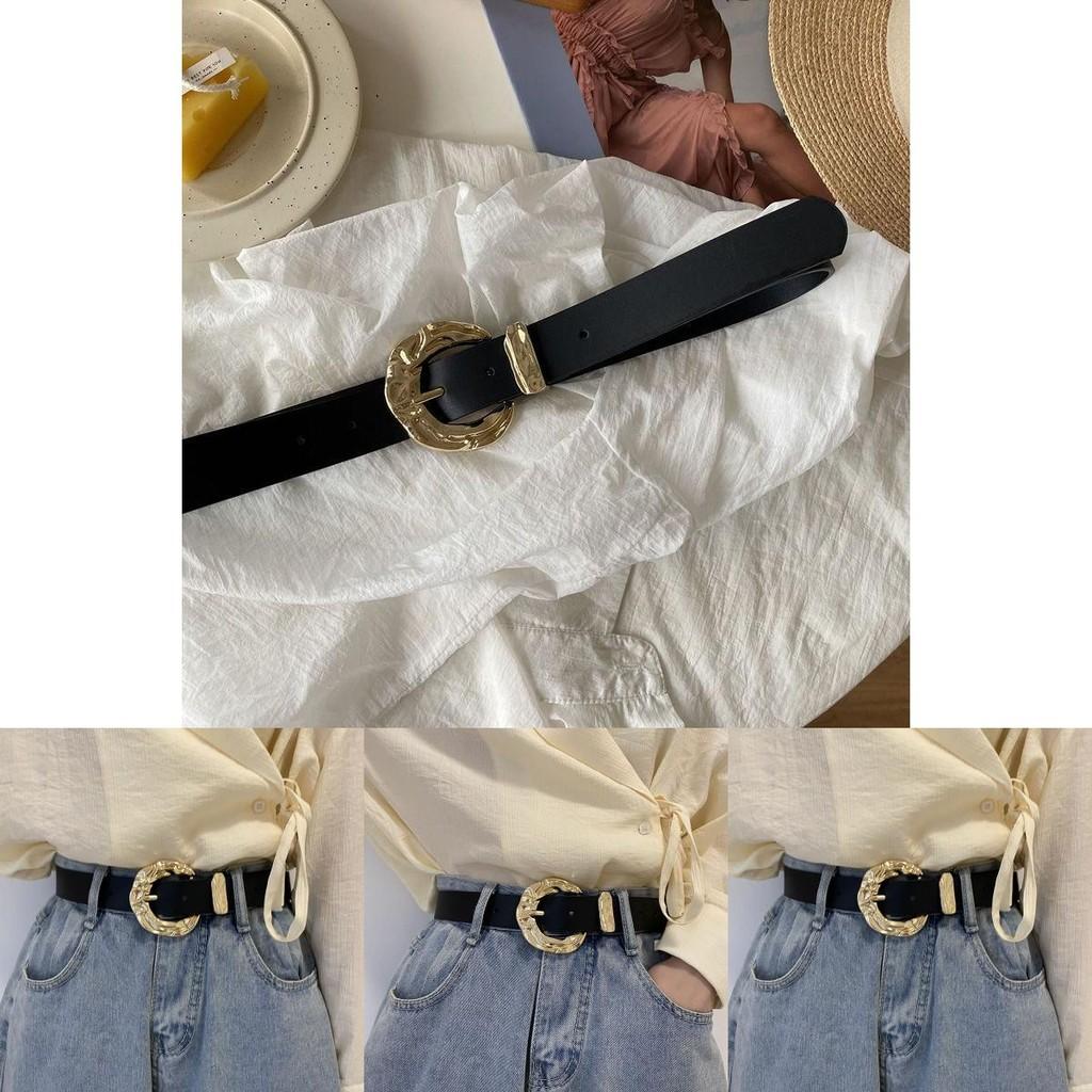 Pu Womens Sleek High Waist Wide Pants Jacket With Decorative Cinch Belt Design