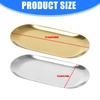 Metal Decorative Tray Multi Functional Oval Jewelry Organiser Cosmetic Storage Solution For Modern Desktop Vanity
