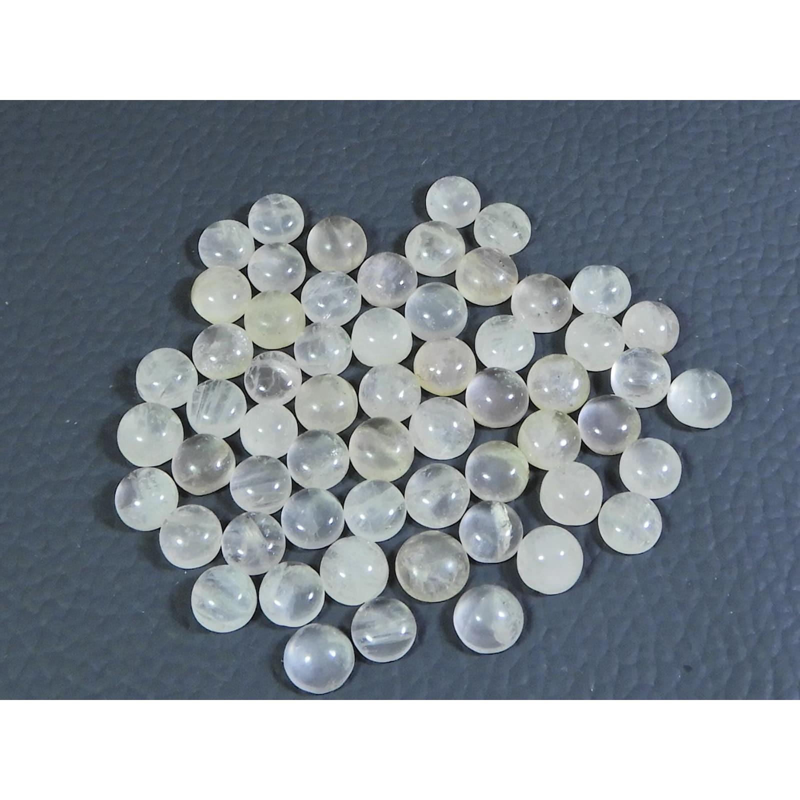 

5X5 ММ Натуральный Розовый Кварц Круглый Кабошон Свободный Драгоценный Камень Лот 59 Шт 50 Карат. А-358