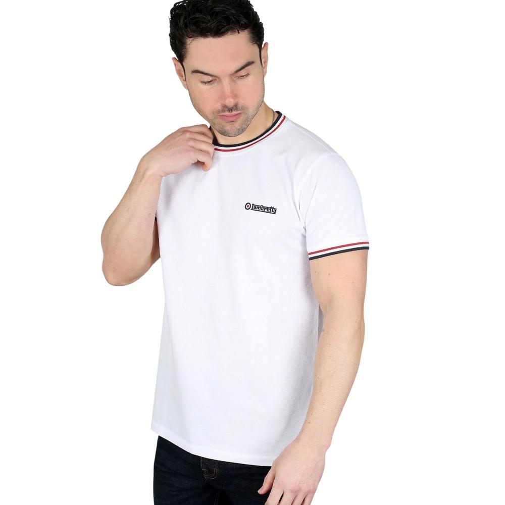 LAMBRETTA Mens SS25 Triple Tipped Pique T-Shirt